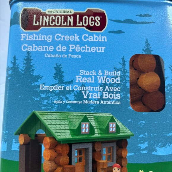 NEW Lincoln Logs Fishing Creek Cabin Building Set - 49 Pieces - Picture 10 of 14